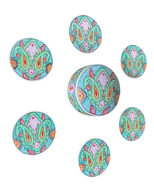 Dancing paisleys coaster set - Image 2
