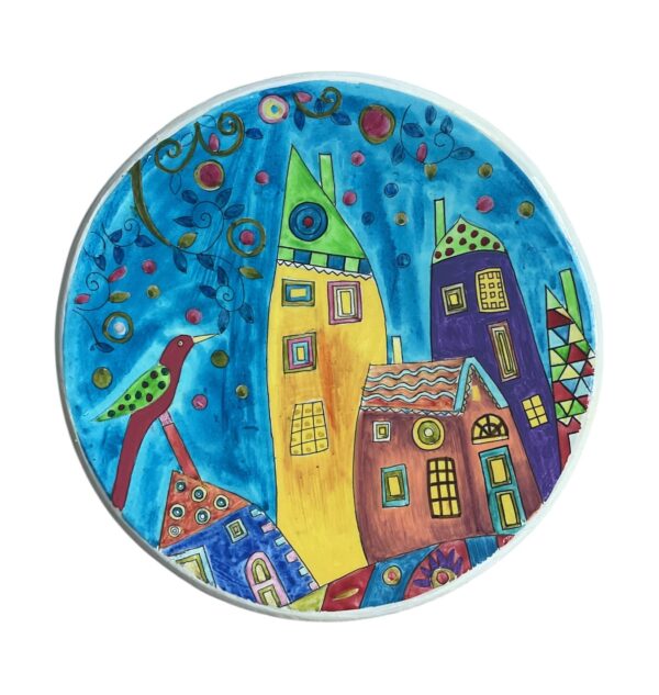Whimsical evening wall plate - Image 4