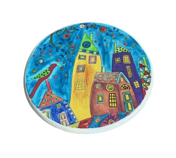 Whimsical evening wall plate - Image 2